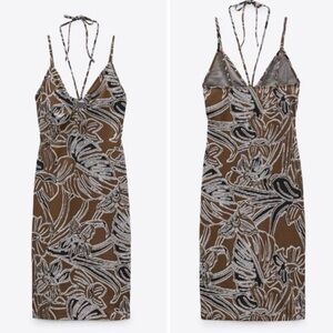 Zara Halter-neck Midi Dress.Flattering and comfortable dress. No flaws